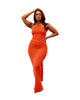 Feel The Heat Fishnet Maxi Bodycon Skirt - Red - thumbnail