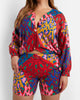 Logan Knit Multi Leopard Print Shorts W. Pockets - thumbnail