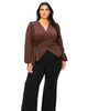 Yelena Crepe Wrap Top - thumbnail