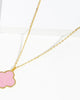 GOLD DIPPED FLOWER PENDANT NECKLACE - thumbnail
