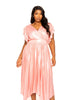 Pleated Flutter Sleeve Dress - thumbnail