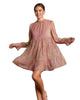 Metallic Pleats Shimmer Tiered Dress - thumbnail