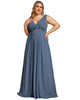 Floral Applique Sleeveless Chiffon Long Formal Evening Dress - thumbnail