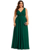 Floral Applique Sleeveless Chiffon Long Formal Evening Dress - thumbnail