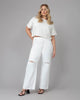 Women's MILAN-WHT High Rise Wide Leg Jeans - thumbnail
