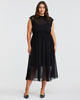 Sheer Frill Midi Dress - thumbnail