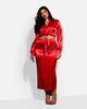Frankie Satin Midi Slip Skirt - thumbnail