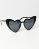 Unique Vintage Black Heart Sunglasses - thumbnail