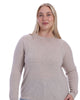 Cashmere Long Sleeve Shrunken Crew - thumbnail