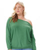 Cotton Cashmere Off The Shoulder Sweater - thumbnail