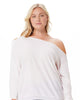 Cotton Cashmere Off The Shoulder Sweater - thumbnail