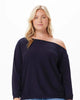 Cotton Cashmere Off The Shoulder Sweater - thumbnail