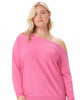 Cotton Cashmere Off The Shoulder Sweater - thumbnail