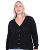 Cotton Cashmere Pointelle Cardigan - thumbnail