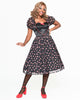 Unique Vintage Black Cupid's Lover Swing Dress - thumbnail