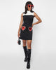 Smak Parlour Black & White Sequin Heart Haute Gossip Mini Dress - thumbnail