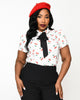 Smak Parlour White & Cherries Power Play Blouse - thumbnail
