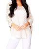 Aimee Wooden Button Poncho in Beige - thumbnail