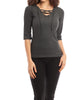 Alessandra Tie-Up Top in Gray - thumbnail
