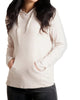 Alyssa Kashmira Hooded Sweatshirt W/ Drawstrings in Beige - thumbnail