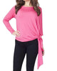 Asymmetrical Tunic Top in Fuchsia - thumbnail