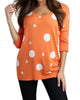 Bubbles Graphic Sweater in Orange/White - thumbnail