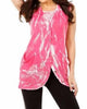 Bleach Linen Buttoned-Back Long Vest in Pink - thumbnail