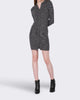Button Front Spacedye Sweater Dress in Dark/Light Melange - thumbnail