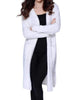 Arianna Long Hooded Cardigan W/ Pockets in Beige Multi - thumbnail