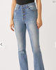 Button Fly Raw Hem in Blue Denim - thumbnail