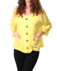 Oil Wash Pocket Cardigan in Yellow - thumbnail