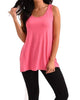 French Kyss Long Tank Top in Fuchsia - thumbnail