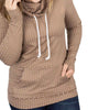 Cloud Cowl Neck Mini Dot Sweatshirt in Mocha - thumbnail