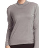 Long Sleeve Mock Neck Pullover in Gray - thumbnail