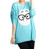 Geek Chic Emoji Pullover in Turquoise - thumbnail