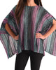 Color Cut-Out Poncho in Teal - thumbnail