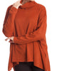 Cowl Neck Oversized Sweater in Rust - thumbnail