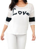 Crochet Love Crew in White - thumbnail