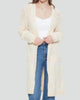 Longline Textured Cardigan in Ivory - thumbnail