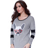 Frenchie Love Pullover in Gray Multi - thumbnail