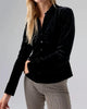 Dreamgirl Velvet Button Up Blouse in Black - thumbnail