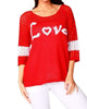 Crochet Love Crew in Red - thumbnail