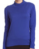 Long Sleeve Mock Neck Pullover in Cobalt - thumbnail