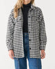 Houndstooth Button-Up Shacket in Black/White - thumbnail