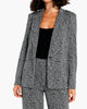 Etched Tweed Knit Blazer in Black Multi - thumbnail