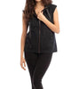 Madison Hooded Vest in Black - thumbnail