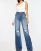 Kortney Ultra High 90'S Button Flare Jean in Medium Wash - thumbnail