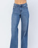High Waist Trouser Jean Wide Leg in Blue - thumbnail