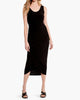 High Twist Ruched Dress in Black Onyx - thumbnail