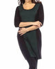 Color Block Body-Con Sweater Dress in Hunter - thumbnail